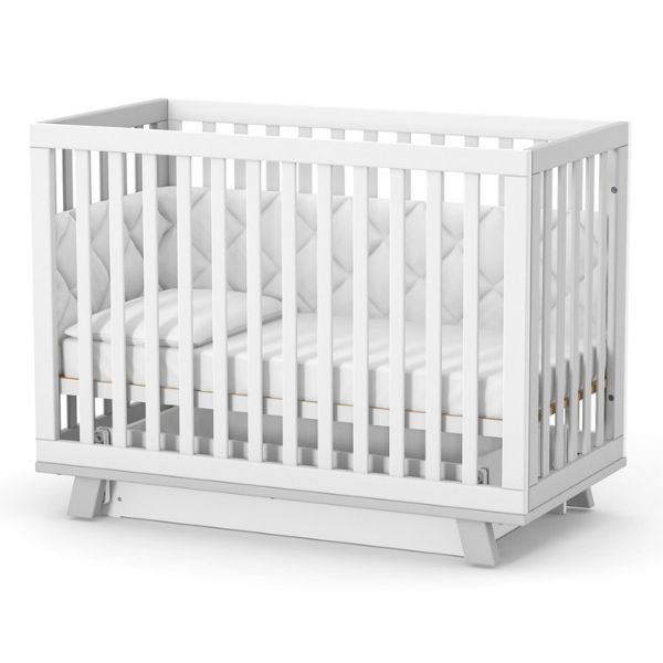 Dětská postýlka Lussi Gekko Kids 120x60. Bílá / Šedá